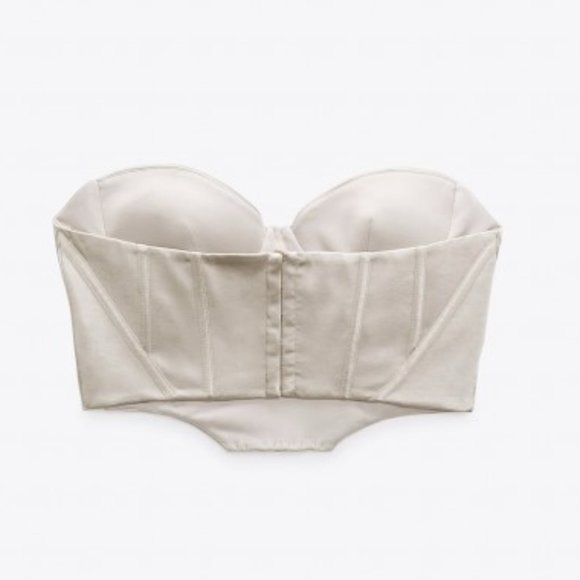 ZARA | Satin Effect Corset Top - Picture 8 of 9
